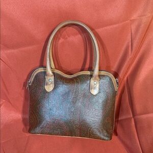 Elegant Brown Etro Paisley Handbag